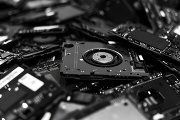 Fototapete - An information blackout sparks a race for data recovery