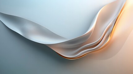 Wall Mural - A smooth, flowing abstract design with soft curves and a gradient of colors.