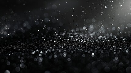 Wall Mural - A close-up view of shimmering droplets on a dark surface, creating a dreamy atmosphere.