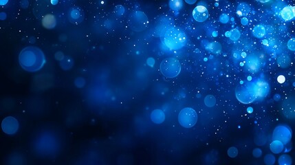 Wall Mural - the christmas blue background is made up of abstract magic light and bokeh. 3d rendering.