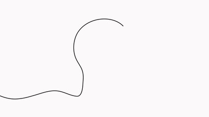 Wall Mural - man head continuous line drawing animation. male face linear empty frame animated video.