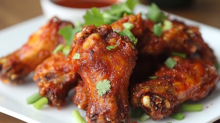 Wall Mural - Crispy spicy chicken wings