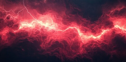 Wall Mural - the background features a fiery red sky with smoke and flame effects suited for spooky, halloween, i