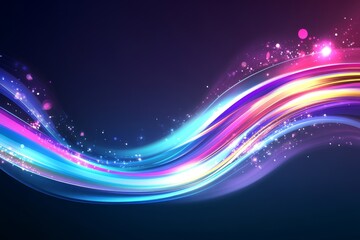 Wall Mural - Design of an abstract neon wave background generated by stock.