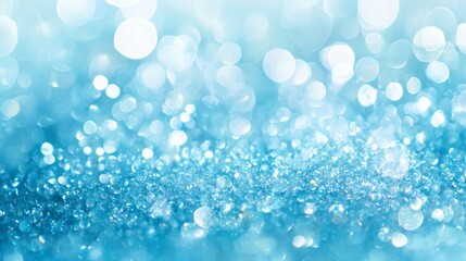 Wall Mural - Background with bokeh texture and light blue glitter