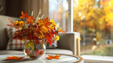 autumn bouquet in the interior.