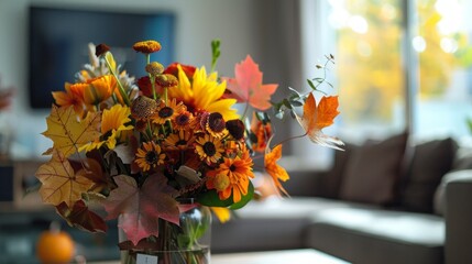 autumn bouquet in the interior.