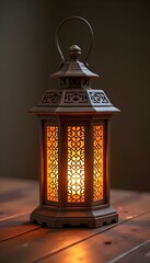 Wall Mural - A metal lantern, geometric pattern