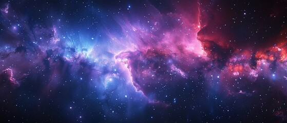 Canvas Print - Nebula in deep space with stars