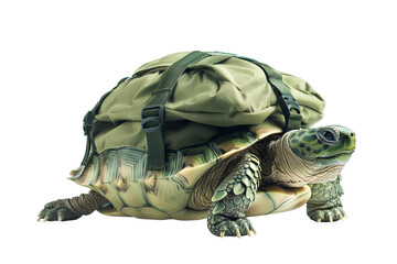 Tortoise Carrying a Backpack