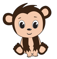 Wall Mural - Cute Monkey