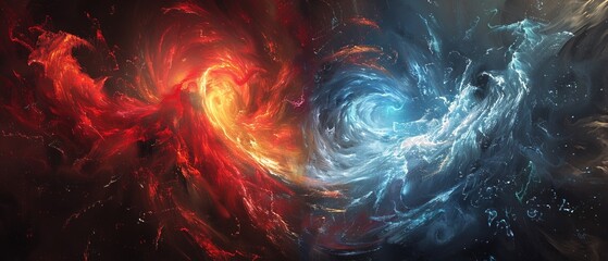 a battle of relative red and blue energies
