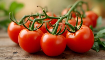 sprig of aromatic natural tomatoes