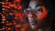 © Five Million Stock - artificial intelligence cyber security risks illustration concept AI banner. Black african american male IT specialist analyzing data information technology privacy threat AR artificial intelligence