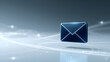 © Muhammad - The floating holographic envelope or email icon is on the right side high tech background with space for text.