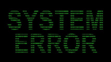 video animation system error text designed with binary code numbers 0 and 1 bit, on a transparent background with alpha channel set to zero	
