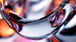 © Prasanth - A composition of abstract liquid glass with colorful reflections rendered in dynamic 3D.