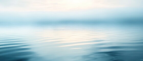  Calm Water Surface with Subtle Ripples and a Blurry Sky