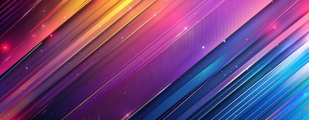 Wall Mural - Abstract Background with Diagonal Stripes and Lights