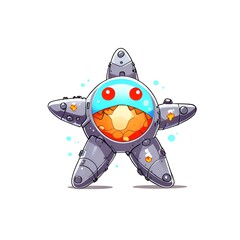 Canvas Print - Cute Star Shaped Robot