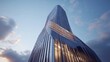 © Rere_Art151 - Modern Skyscraper with Curved Facade and Reflective Glass Panels