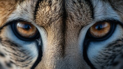 Sticker - Close-up of a Cheetah's Face with Intense Eyes