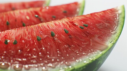 Watermelon closeup with a white background generative ai