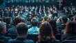 © Viktoriia - Audience from Behind: Seated in an Auditorium for a Lecture or Event