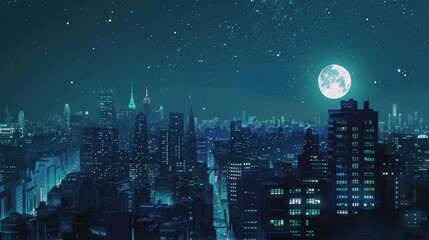 Wall Mural - midnight city -