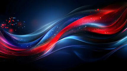 Wall Mural - Abstract Red Blue Swirling Lights Dark Background