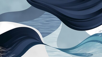 Wall Mural - Fluid Abstract Blue Gradient Background