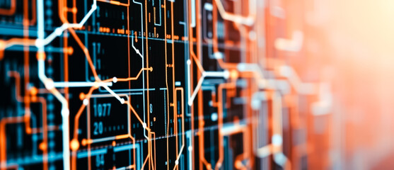 Wall Mural - abstract digital circuitry