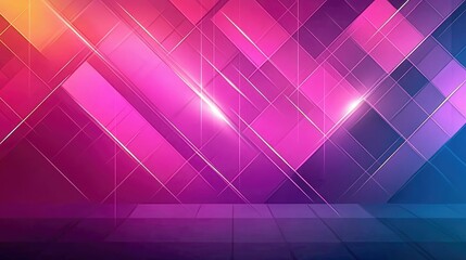 Wall Mural - Abstract Geometric Pattern with Pink, Purple, and Blue Hues