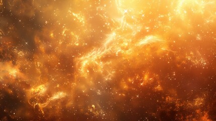 Wall Mural - golden nebula background.