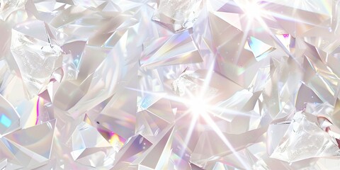 A cluster of iridescent crystal shards sparkle in the light.