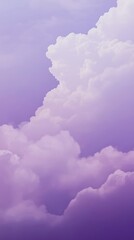 Wall Mural - Dreamlike abstract clouds in lavender gradient create serene ethereal atmosphere 