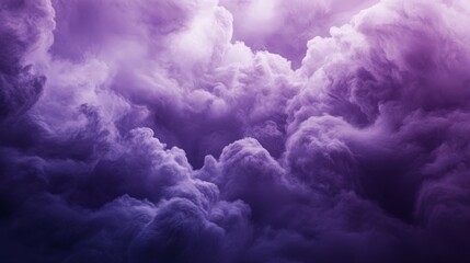 Wall Mural - Dreamlike abstract clouds in lavender gradient create serene ethereal atmosphere 