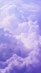 Wall Mural - Dreamlike abstract clouds in lavender gradient create serene ethereal atmosphere 