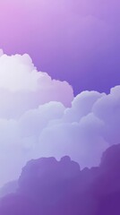 Canvas Print - Dreamlike abstract clouds in lavender gradient create serene ethereal atmosphere 