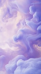 Canvas Print - Dreamlike abstract clouds in lavender gradient create serene ethereal atmosphere 