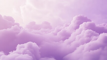 Wall Mural - Dreamlike abstract clouds in lavender gradient create serene ethereal atmosphere 