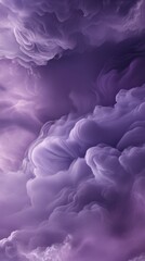 Wall Mural - Dreamlike abstract clouds in lavender gradient create serene ethereal atmosphere 