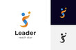 © Agung - people Success logo design with reaching star Leadership logo concept. Healthy life symbol vector illustration