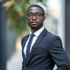 Business executive in formal suit and tie