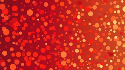 Sticker - This abstract background showcases vibrant red colors with random dots, providing ample copy space for creative projects and trendy designs