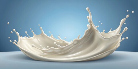 Realistic milk splash or milk wave fluid, milk, dairy, liquid, splash, wave, white, cream, fresh, beverage, motion