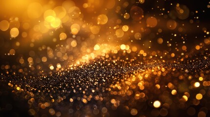 Glittering Gold Bokeh on a Radiant Background