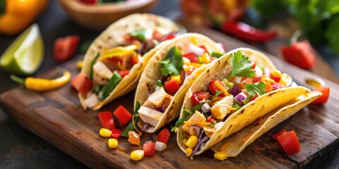 Sticker - Recipe idea for preparing chicken tacos at home