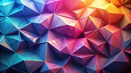 Wall Mural - Abstract polygonal background with rendering, polygon, geometric, backdrop, digital, abstract, shapes, design, futuristic