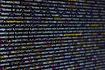 Programming coding screen, web developer coding screen